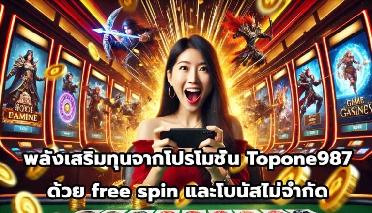 พลังเสริมทุนจากโปรโมชั่น Topone987 ด้วย free spin และโบนัสไม่จำกัด-2